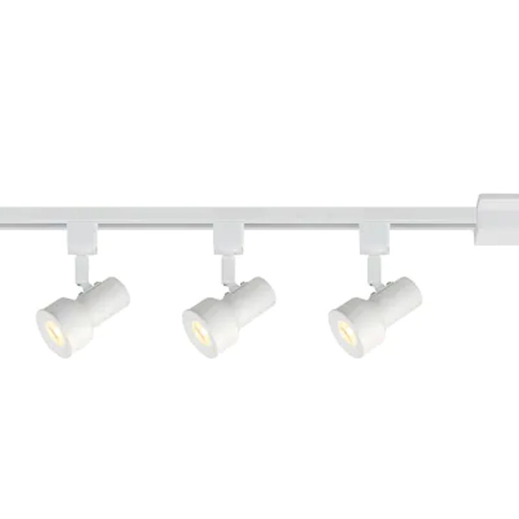3.5 ft. Solid White LED Track Kit with 3-Small Step Cylinder LED Track Lights EVT1042D3A-06
