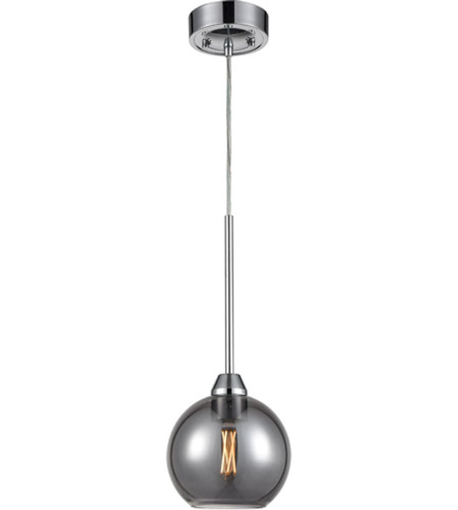 Andromeda Pendant Chrome with Smoke Glass Finish