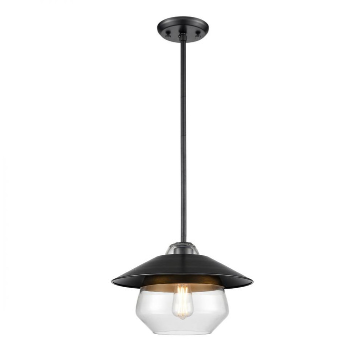 Chevalier 12 Inch Pendant Multiple Finishes and Graphite with Clear Glass Finish
