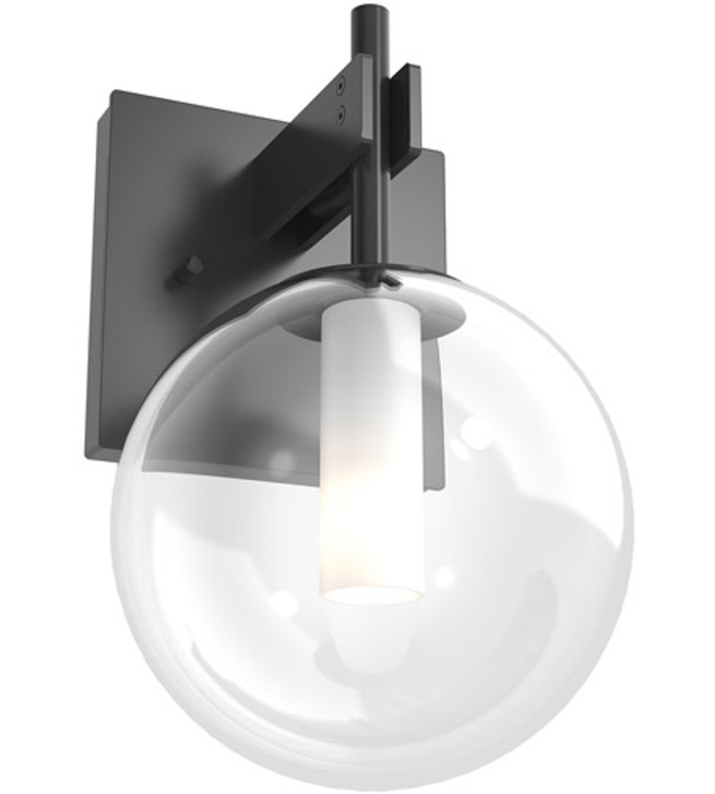 Courcelette Sconce Graphite with Clear Glass Finish
