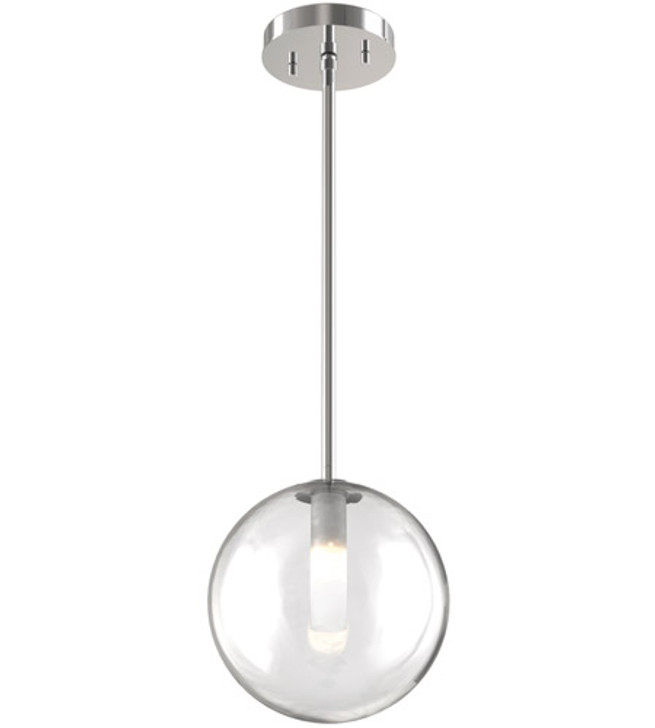 Courcelette Pendant Chrome with Clear Glass Finish