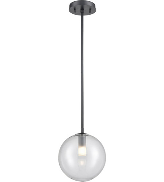 Courcelette Pendant Graphite with Clear Glass Finish