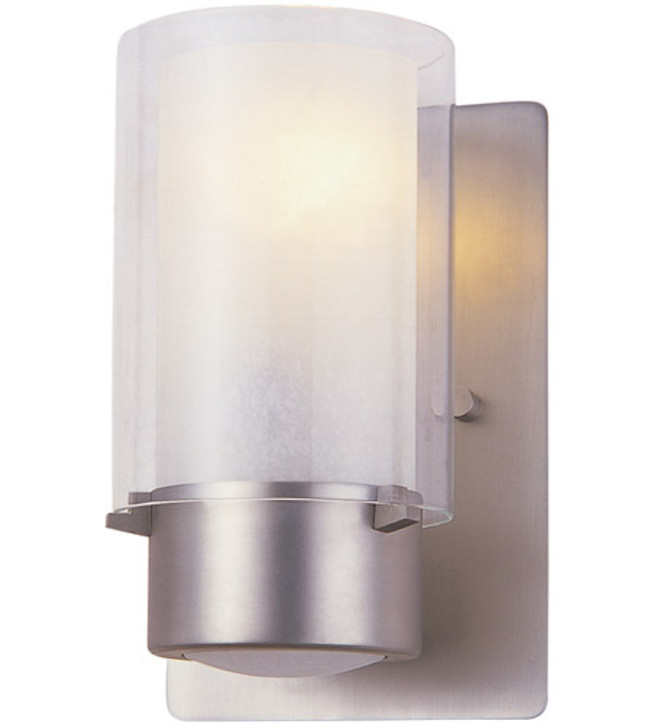 Essex Small Sconce Buffed Nickel with Half Opal Glass Finish
