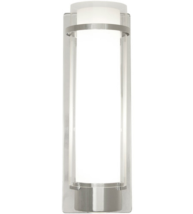 Essex Large Sconce Chrome with Half Opal Glass Finish