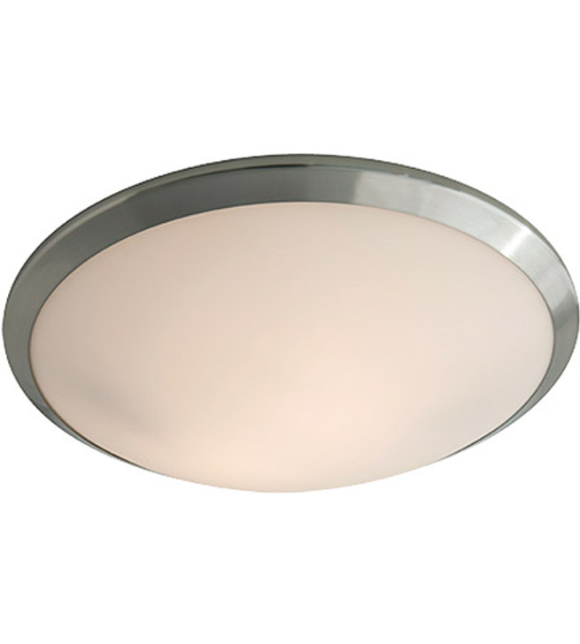 Essex AC LED Large Flush Mount Chrome with Half Opal Glass Finish