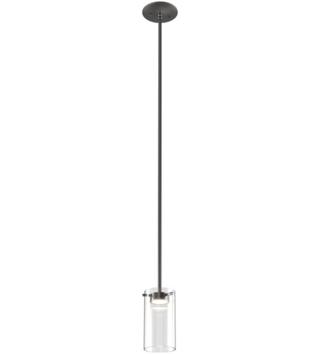 Lucerne AC LED Pendant Graphite with Clear Glass Finish