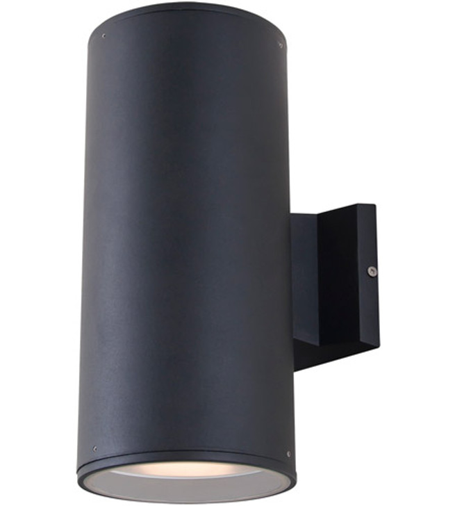 Summerside 12 Inch Cylindrical Sconce Black Finish