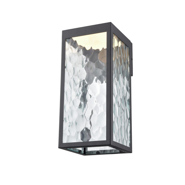 Bishop LED Outdoor 15 Inch Sconce Black with Honeycomb Glass Finish