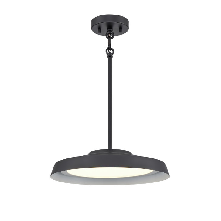 Fundy CCT Pendant Matte White and Ebony Finish