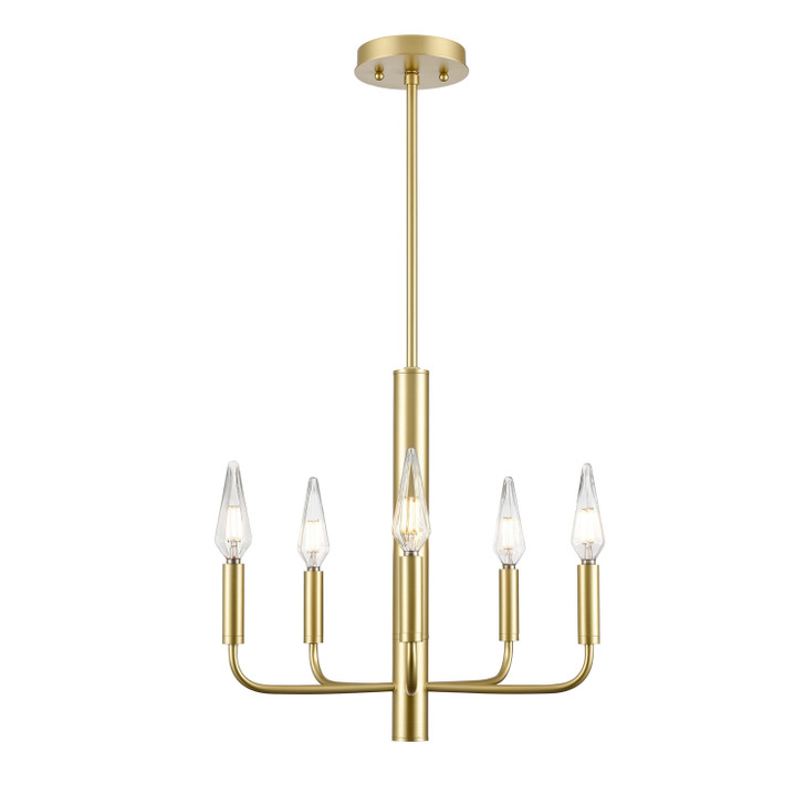 Olivia 5 Light Chandelier Multiple Finishes and Painted Satin Brass Finish