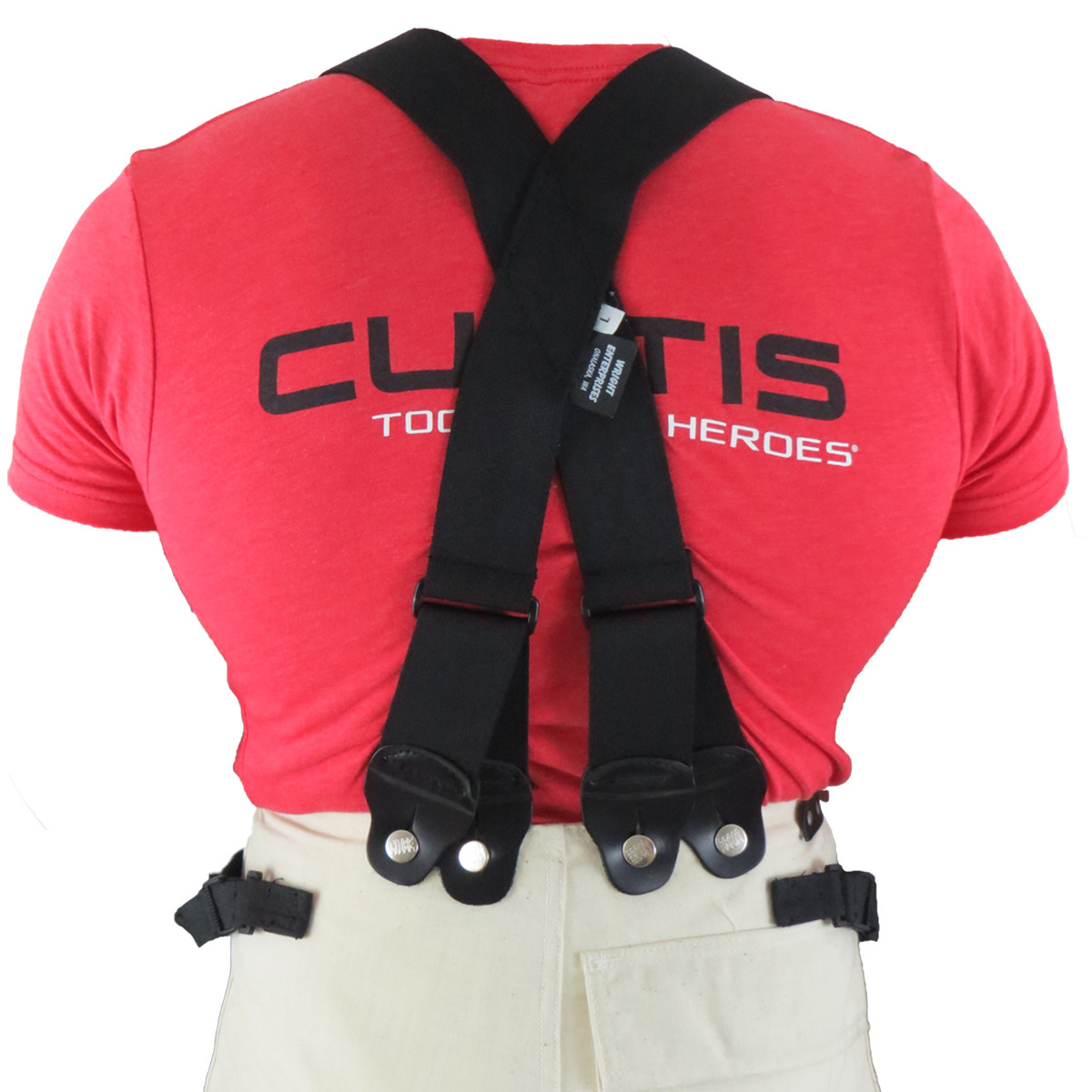 Wright XBack Suspenders Leather Loop Ends Curtis