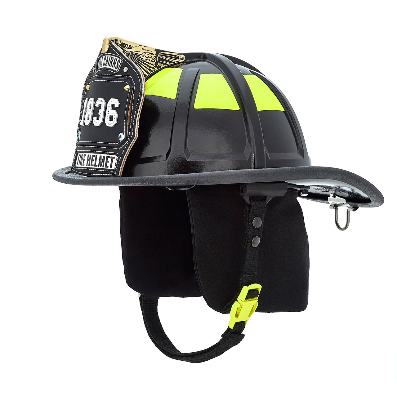 MSA Cairns 1836 Black Unpainted Matte Finish Traditional Fire Helmet