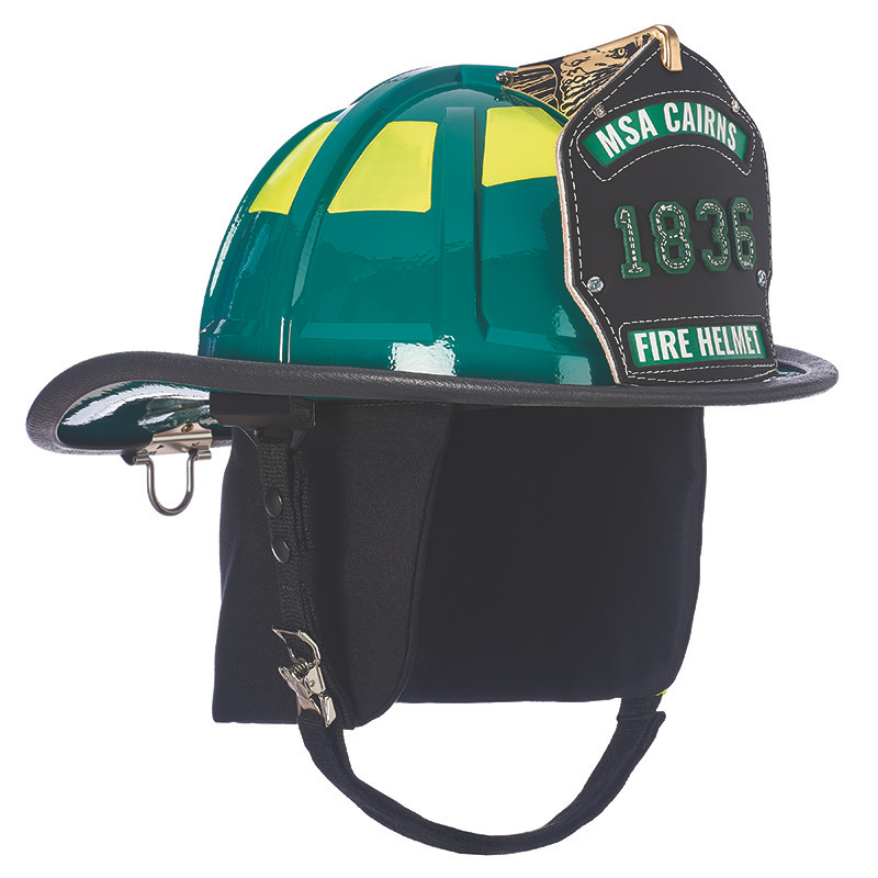 MSA Cairns 1836 Green Painted High-Luster Finish Traditional Helmet