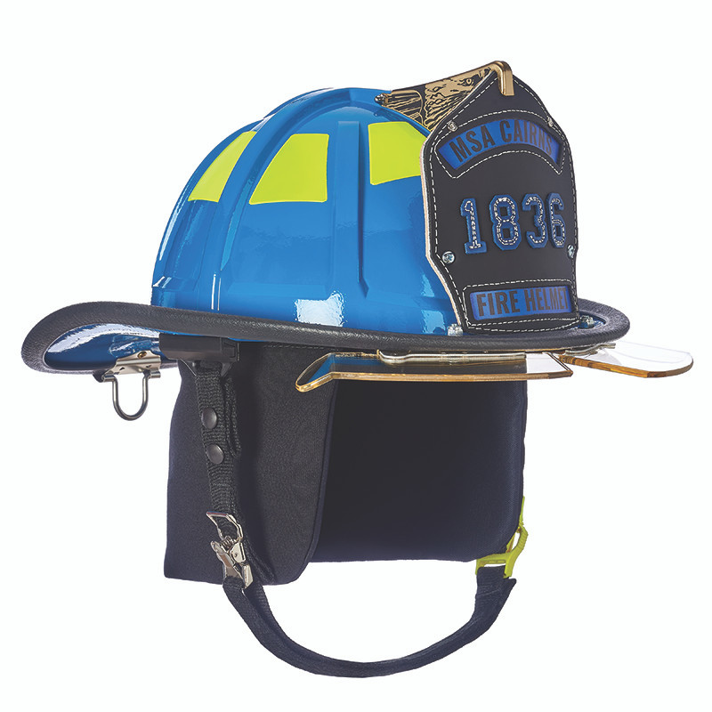 MSA Cairns 1836 Blue Painted High-Luster Finish Traditional Helmet