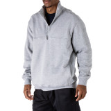 5.11 Tactical 1/4 Zip Job Shirt, heather grey front angled view