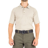 First Tactical Men's Performance Polo, silver tan