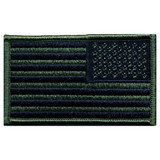 Hero's Pride Reverse U.S. Flag Patch - O.D. Green & Black