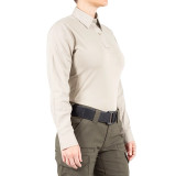 First Tactical Womens V2 Pro Performance Long Sleeve Shirt Khaki 6