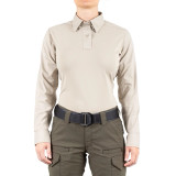 First Tactical Womens V2 Pro Performance Long Sleeve Shirt Khaki 1