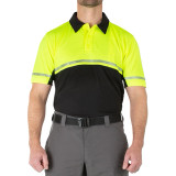 MENS HI-VIS BIKE PATROL POLO Hi Vis Yellow Front