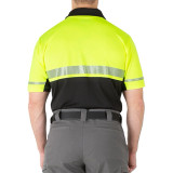 MENS HI-VIS BIKE PATROL POLO Hi Vis Yellow Back