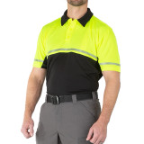 MENS HI-VIS BIKE PATROL POLO Hi Vis Yellow Front Angle