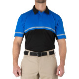 MENS HI-VIS BIKE PATROL POLO Royal Blue Front