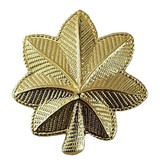 Hero's Pride Gold Major Mini Collar Leaf, 3/4" High - 2 Posts & Clutch Backs
