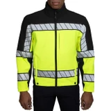 Blauer Colorblock Softshell Reflective Fleece Jacket, Hi-Vis Yellow/Black