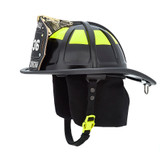 MSA Cairns 1836 Black Unpainted Matte Finish Traditional Fire Helmet