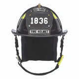 MSA Cairns 1836 Black Unpainted Matte Finish Traditional Fire Helmet