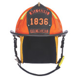 MSA Cairns 1836 Black Unpainted Matte Finish Traditional Fire Helmet