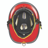 MSA Carins 1836 Red Painted High-Luster Finish Traditional Helmet, top