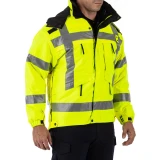 5.11 Tactical 3-in-1 Reversible High-Vis Parka, Facing Right Front Angle