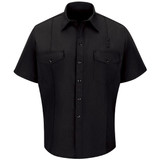 Workrite 730NX45 4.5 oz. Nomex IIIA Short Sleeve Firefighter Shirt Black 1
