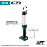 Makita 40V max XGT Cordless L.E.D. Lantern/Flashlight 2