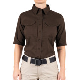 First Tactical Women's V2 Tactical Short Sleeve Shirt Kodiak Brown