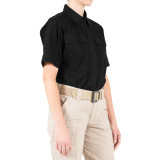 First Tactical Women's V2 BDU Short Sleeve Shirt Black 5