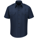 Workrite 700NX45 Short Sleeve Fire Chief Shirt - 4.5 oz. Nomex IIIA Navy