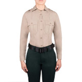 Blauer Women's Long Sleeve Polyester SuperShirt Silver Tan