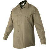 Flying Cross FX Flex 65/35 Poly/Cotton-Mini Rip-Stop Long Sleeve Woven Shirt Silver Tan