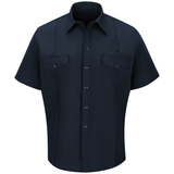 Workrite 730NX45 4.5 oz. Nomex IIIA Short Sleeve Firefighter Shirt Midnight Navy