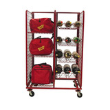 Ready Rack S.O.S. 2 Section Unit - Cylinder, Bag Storage with (4) V-Shelves and (3) Helmet Shelves