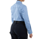 First Tactical Women's Cotton Station Long Sleeve Shirt Medium Blue 4