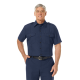 Workrite Men's Classic Short Sleeve Fire Chief Shirt Navy 1