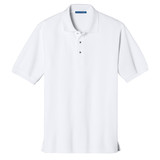 Port Authority Silk Touch Polo, White, Front