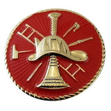 Hero's Pride Metal Firefighter Scramble Red Gold