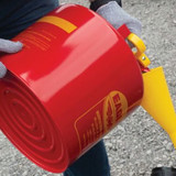 Eagle 5 Gal. Red Steel Safety Can - Flammables, Being Poured