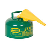 Eagle 2.5 Gal. Green Metal Safety Can - Combustibles