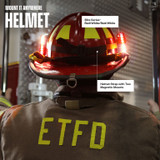 Guardian Angel Elite Series Wearable Safety Light, Shown with Helmet Strap with Two Magnetic Mounts